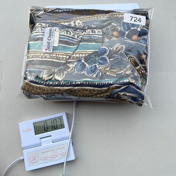 Vtg Just Choon Floral Midi Dress Sz M Prairie Tie Back Cottagecore Fairy Boho - Picture 9 of 9